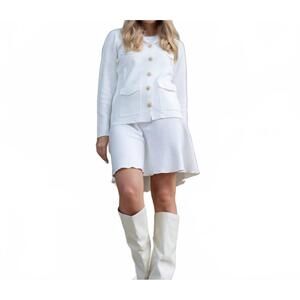 NEW ESTEEM COUTURE aaliyah detachable hoodie jacket in winter white